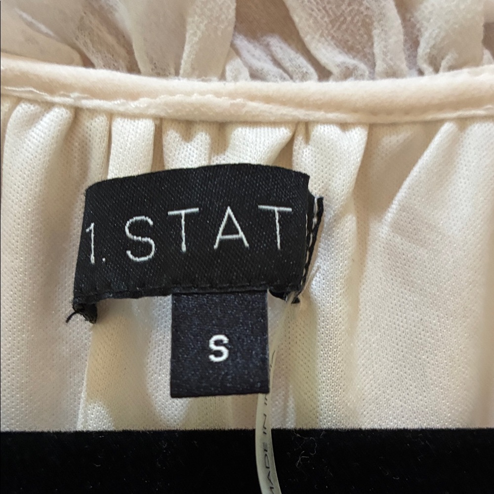 1. State Off-White Ruffle Cold Shoulder Blouse - Picture 4 of 5